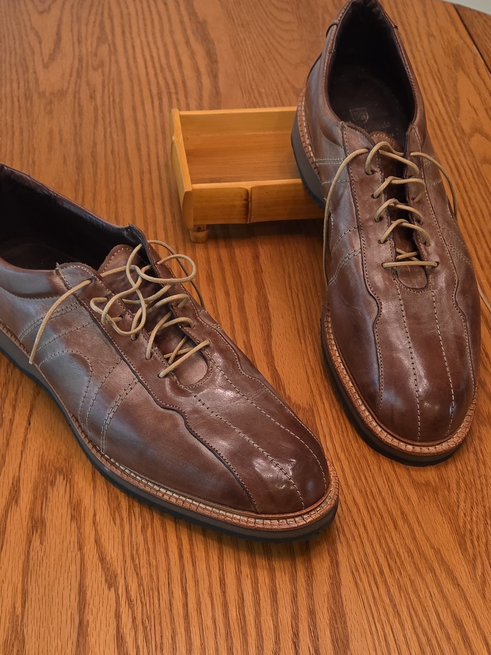 Men's  Allen Edmonds Brown Leather Derby Oxfords - Size 14D